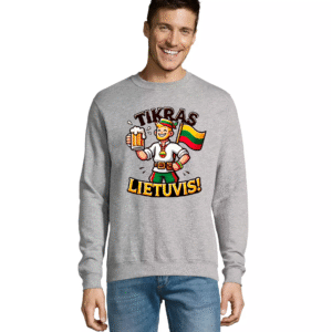 Unisex megztinis New Supreme Tikras lietuvis- vėliava