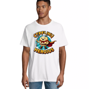 Oversize unisex marškinėliai Cepelinų herojus