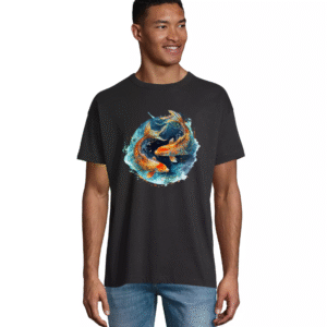 Oversize unisex marškinėliai Zodiakas Žuvys