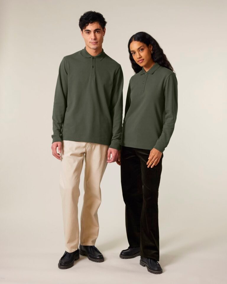 Stanley/Stella Prepster 2.0 Long Sleeve – Polo marškinėliai. Spalva: Khaki