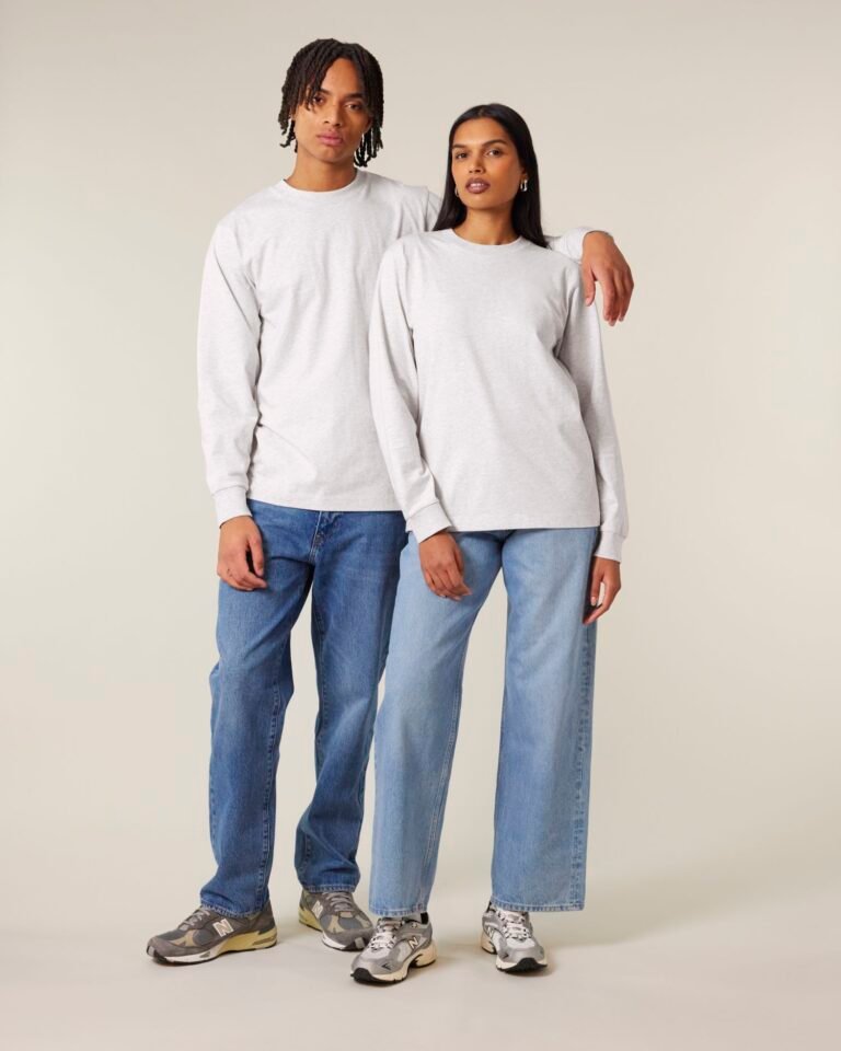 Stanley/Stella Freestyler Long Sleeve – Marškinėliai. Spalva: Cool Heather Grey
